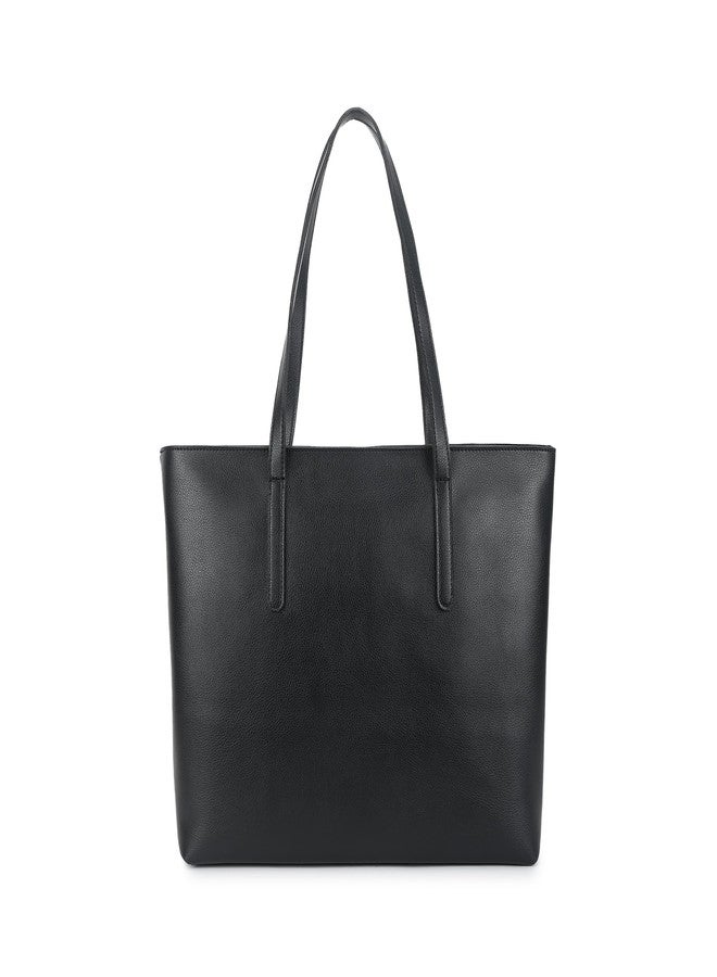 Fastrack Casual Tote Bag For Girls, Large Size With A Zipper Closure And Padded Laptop Compartment, Compatible With Laptops Up To 15 Inches, Double Handle Tote Bag, Black - Image 5